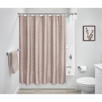 iDesign Constellation Polyester 12 Reinforced Buttonhole Shower Curtain