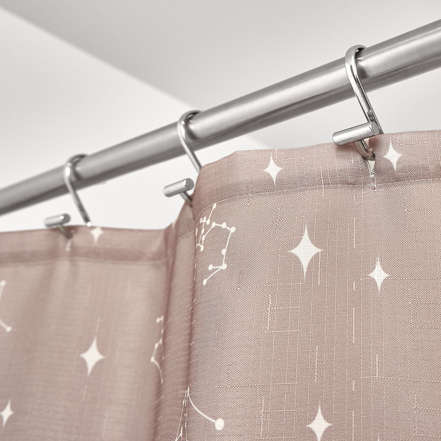 IDesign Isla Floral Fabric Bathroom Shower Curtain, 72\" X 72\" - Taupe