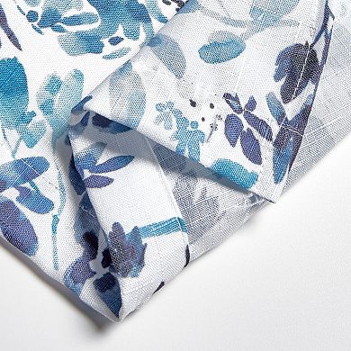 iDesign Floral Polyester 12 Reinforced Buttonhole Shower Curtain