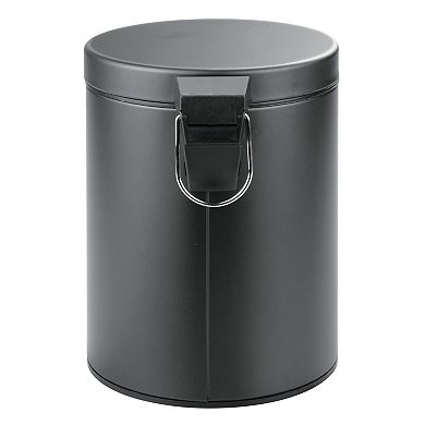 iDesign Steel Round 5-Liter Step Trash Can with Removable BPA-Free Plastic Bin