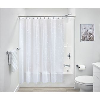 iDesign Constellation Waterproof PEVA 12 Metal Grommet Shower Curtain