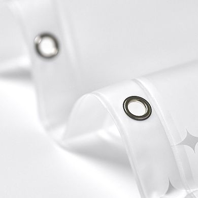 iDesign Constellation Waterproof PEVA 12 Metal Grommet Shower Curtain