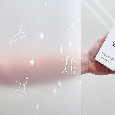 iDesign Constellation Waterproof PEVA 12 Metal Grommet Shower Curtain