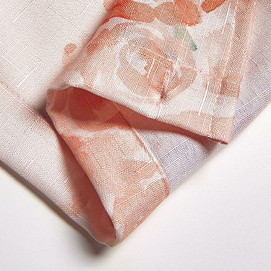 iDesign Watercolor Floral Polyester 12 Reinforced Buttonhole Shower Curtain