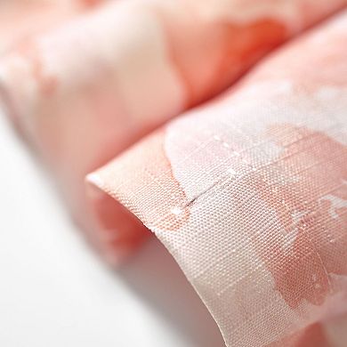 iDesign Watercolor Floral Polyester 12 Reinforced Buttonhole Shower Curtain