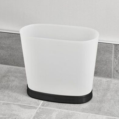 iDesign Small Oval Bathroom Trash Can
