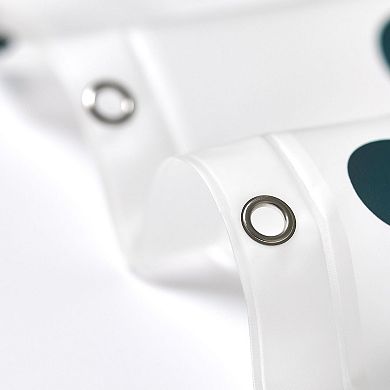 iDesign Dots Waterproof PEVA 12 Metal Grommet Shower Curtain