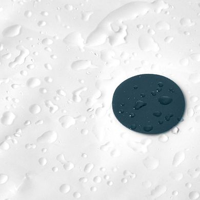 iDesign Dots Waterproof PEVA 12 Metal Grommet Shower Curtain