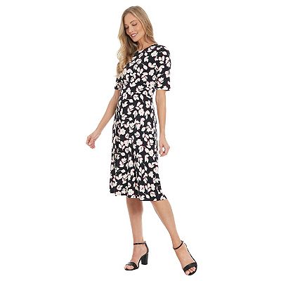 sheath petite midi dress Women's Knit Crepe Sheath Midi Dress in Purple size 0
