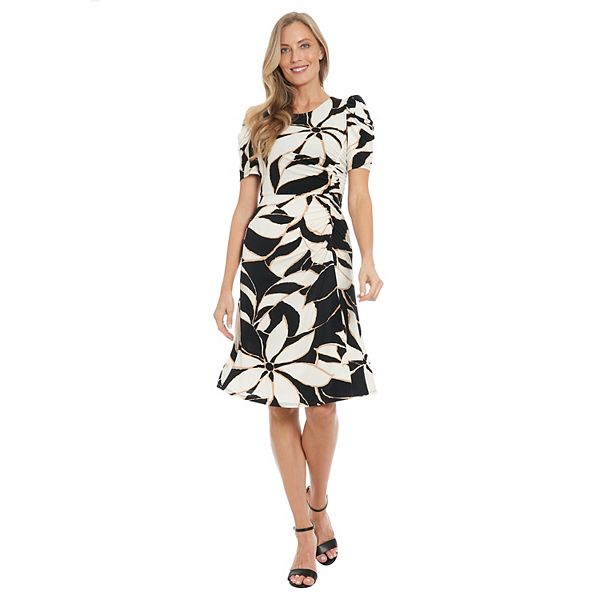 Женские платья London Petite London Times Elbow Sleeve Cinched Midi Dress — фото 1