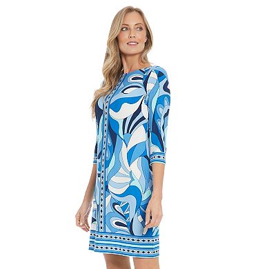 Petite London Times Three-Quarter Sleeve Shift Dress