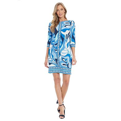 Petite London Times Three-Quarter Sleeve Shift Dress