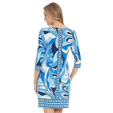 Petite London Times Three-Quarter Sleeve Shift Dress