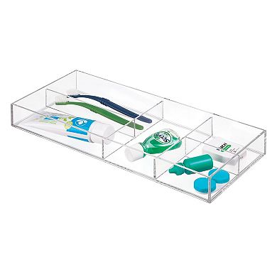 iDesign Clarity Plastic Small Organizer Bin with Handles
