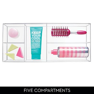 iDesign Clarity Plastic Small Organizer Bin with Handles