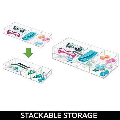 iDesign Clarity Plastic Small Organizer Bin with Handles