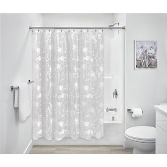 iDesign PEVA Waterproof Shower Curtain Liner with 12 Metal Grommets