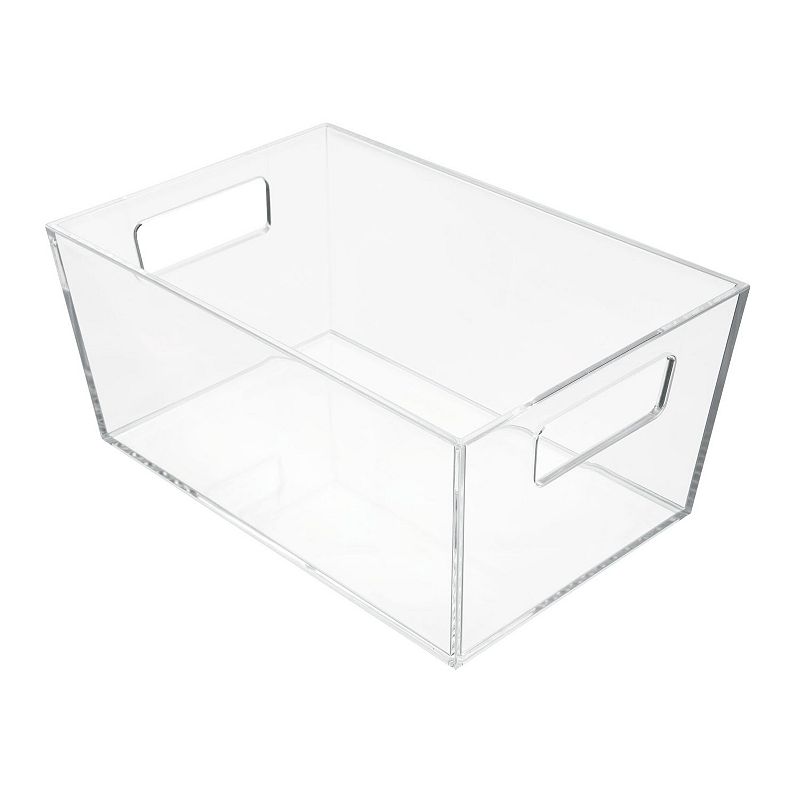 iDesign Clarity BPA-Free Plastic Small Organizer Bin with Handles, Clear