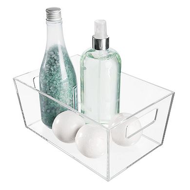 iDesign Clarity BPA-Free Plastic Small Organizer Bin with Handles