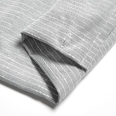 iDesign Classic Stripe Polyester Shower Curtain 12 Reinforced Buttonholes