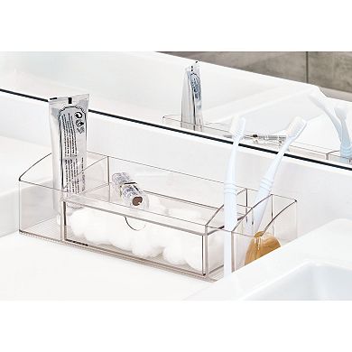 iDesign Plastic Divided Medicine Cabinet Organizer