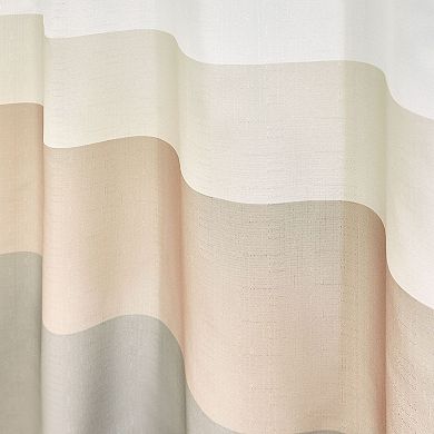 iDesign Gradient Stripe Polyester Shower Curtain with 12 Buttonholes