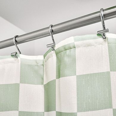 iDesign Checkered Polyester Shower Curtain