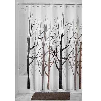 iDesign Forest Fabric Shower Curtain