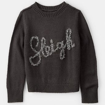 Girls 4-14 Carter's Christmas Sleigh Long-Sleeve Sweater