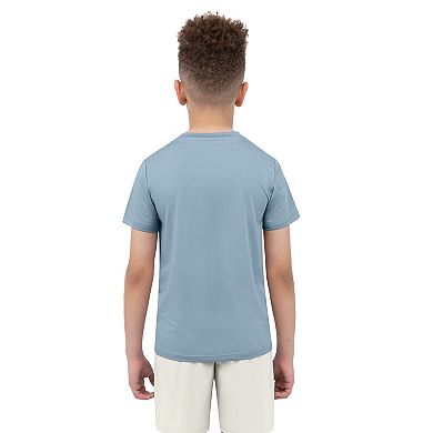 Boys 8-20 Layer 8 Short Sleeve Grid Raglan Top