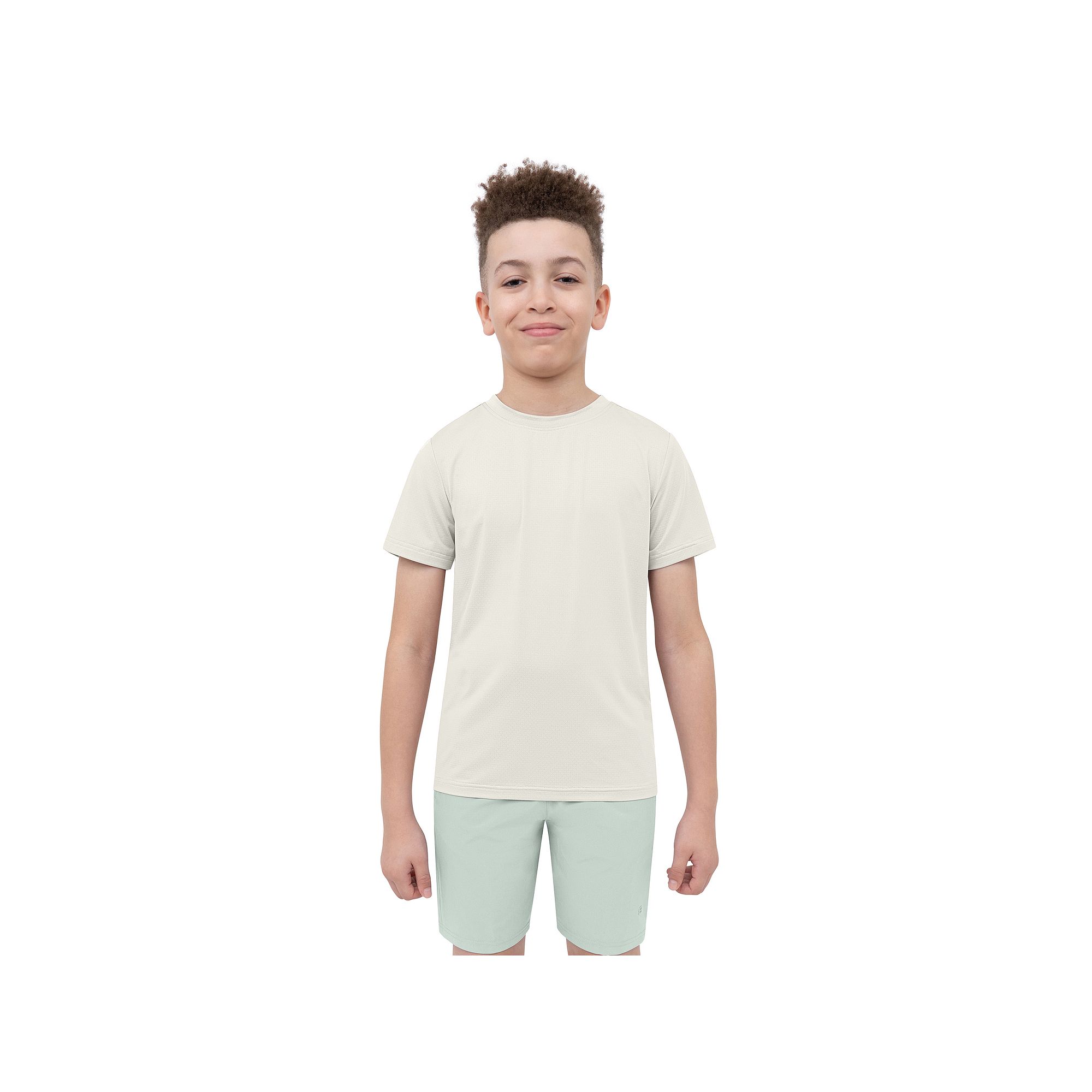 Boys 8-20 Layer 8 Short Sleeve Grid Raglan Top, Boys, Size: Small, Silver 