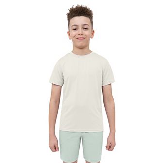 Boys 8-20 Layer 8 Short Sleeve Grid Raglan Top