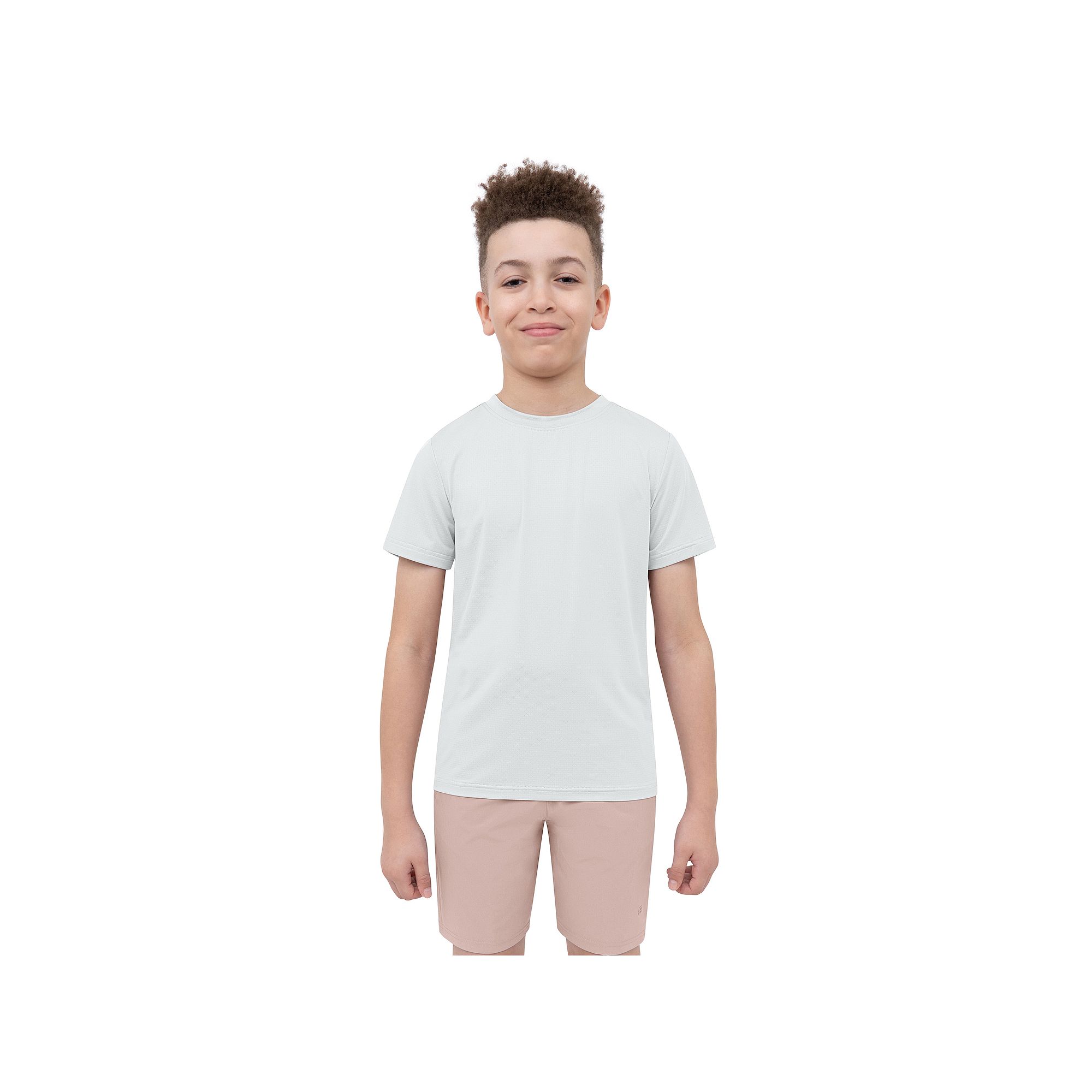 Boys 8-20 Layer 8 Short Sleeve Grid Raglan Top, Boys, Size: Small, Silver 