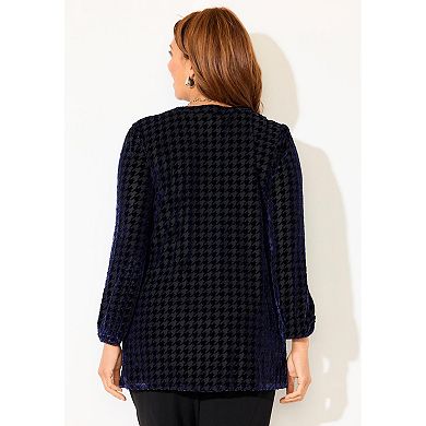 Catherines Women's Plus Size Velvet Peasant Tunic