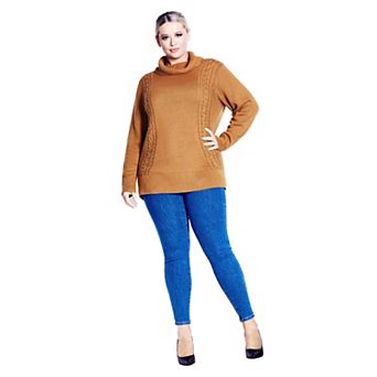 Avenue Women's Plus Size Rosie Cable Knit Sweater