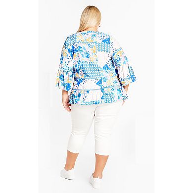 Avenue Women's Plus Size Laura Print Shirt