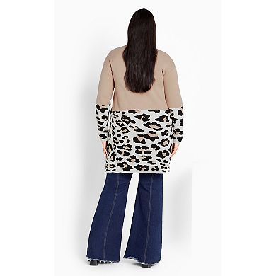 Avenue Women's Plus Size Ula Splice Coatigan