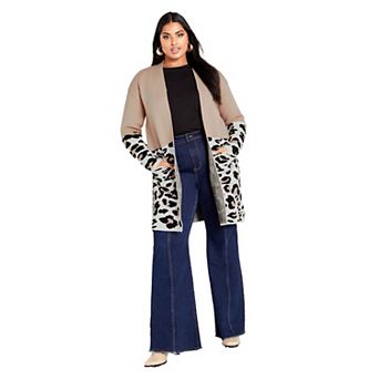 Avenue Women's Plus Size Ula Splice Coatigan