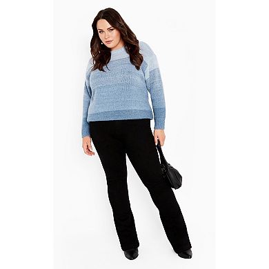 Avenue Women's Plus Size Reese Ribbed Knit Sweater