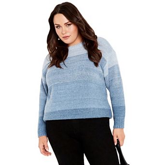 Avenue Women's Plus Size Reese Ribbed Knit Sweater
