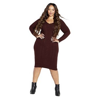 Avenue Women's Plus Size Riley Sweater Dress
