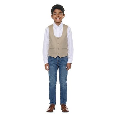 Boy's Tailored-Fit Suit Separates Vest Only, Big Boys
