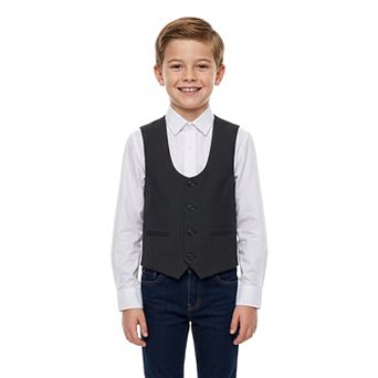 Boy's Tailored-Fit Suit Separates Vest Only, Big Boys