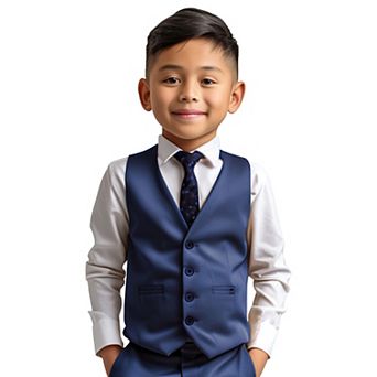 Boy's Tailored-Fit Suit Separates Vest Only, Big Boys