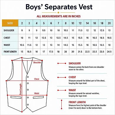 Boy's Tailored-Fit Suit Separates Vest Only, Little Boys