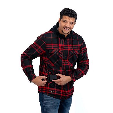 Men's Mobile Warming Heated Flannel Hoodie Jacket