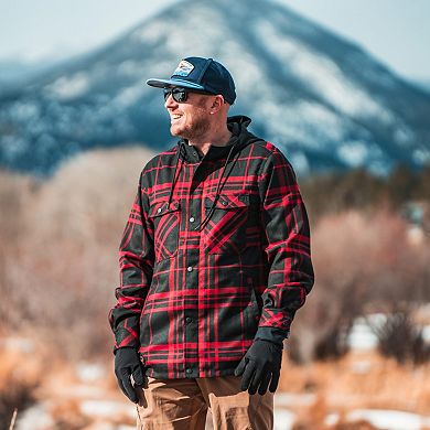 Men's Mobile Warming Heated Flannel Hoodie Jacket