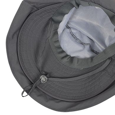 Women's Sun Hat Wide Brim Bucket Hats with Neck Flap and Ponytail Hole