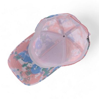Tie-Dye Pattern Baseball Cap with Curved Brim
