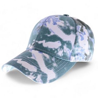 Tie-Dye Pattern Baseball Cap with Curved Brim